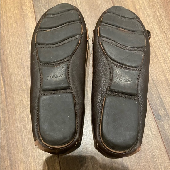 Chocolate brown J. Crew driving mocassins/loafers - Picture 5 of 6